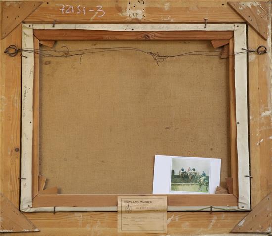 § Peter Biegel (1913-1987) Brave Men and Novices, the Old Open Ditch, Cheltenham 20 x 24in.